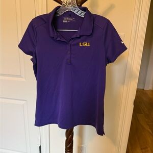 Nike Golf Dri-FIT LSU Purple Polo